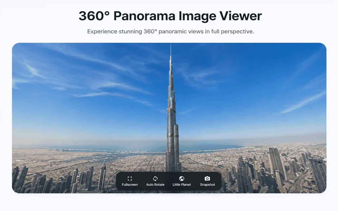360° Panorama Viewer Interface